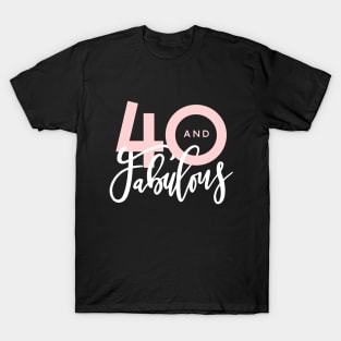 Making 40 look good script gold effect 40th birthday T-Shirt